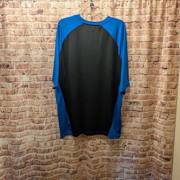 Reebok Blue Front/Black Back Breathable Short Sleeve Shirt Size 2XL - Picture 5 of 8